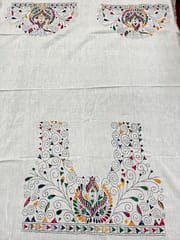 Floral Kanthawork Blouse Piece