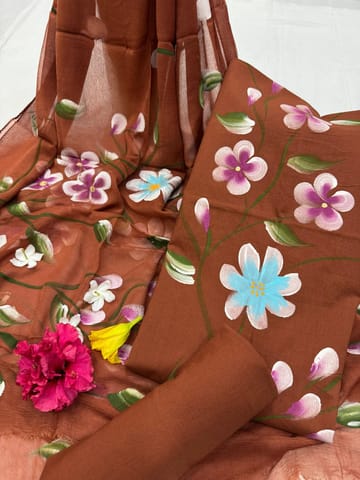 Hand Painted Dress Material