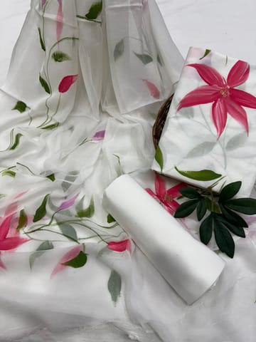 Hand Painted Dress Material