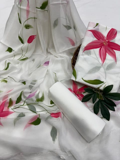 Hand Painted Dress Material