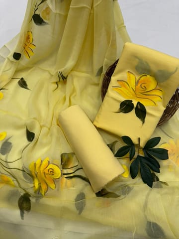 Hand Painted Dress Material