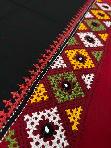 PKUBP2 Premium Dual Color Kutchwork Blouse Piece
