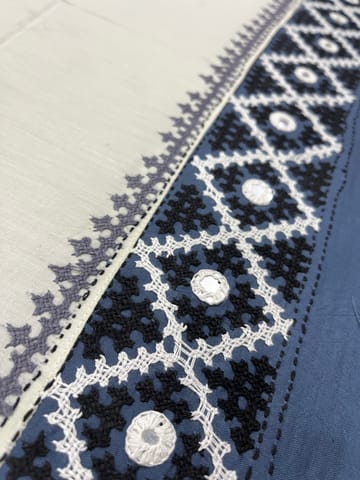 PKUBP6 Premium Dual Color Kutchwork Blouse Piece