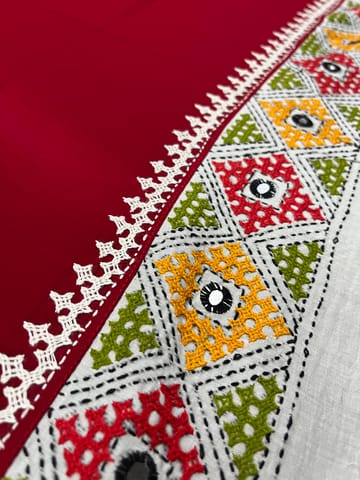 PKUBP39 Premium Dual Color Kutchwork Blouse Piece