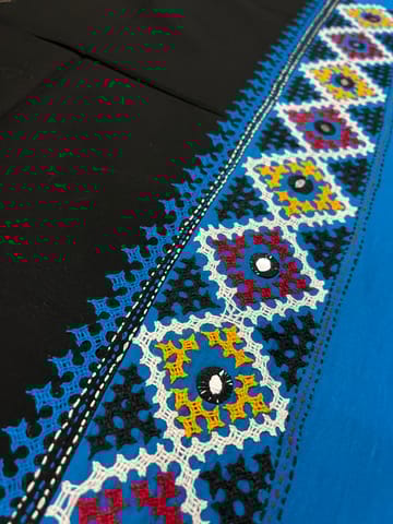 PKUBP45 Premium Dual Color Kutchwork Blouse Piece