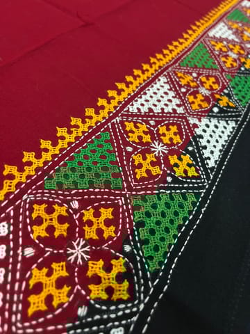 PKUBP47 Premium Dual Color Kutchwork Blouse Piece