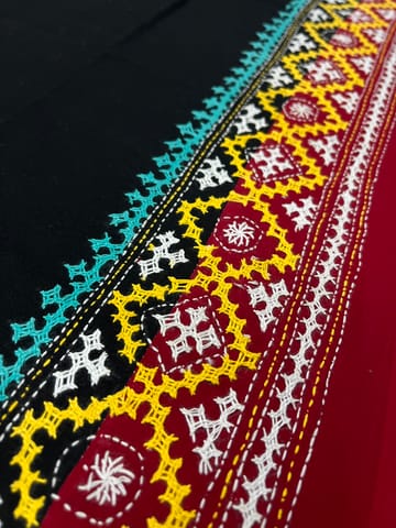 PKUBP48 Premium Dual Color Kutchwork Blouse Piece