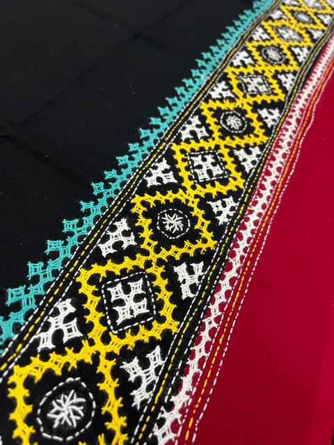PKUBP54 Premium Dual Color Kutchwork Blouse Piece