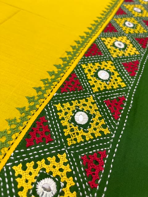 PKUBP57 Premium Dual Color Kutchwork Blouse Piece