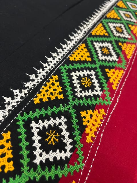 PKUBP58 Premium Dual Color Kutchwork Blouse Piece