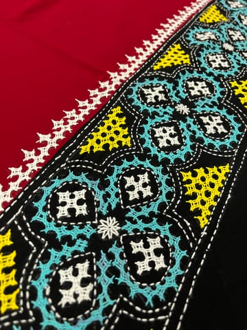 PKUBP68 Premium Dual Color Kutchwork Blouse Piece