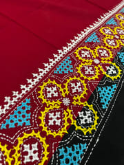 PKUBP69 Premium Dual Color Kutchwork Blouse Piece