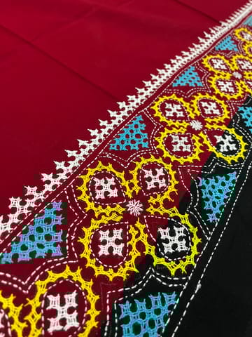 PKUBP69 Premium Dual Color Kutchwork Blouse Piece