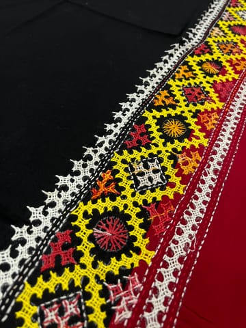 PKUBP70 Premium Dual Color Kutchwork Blouse Piece