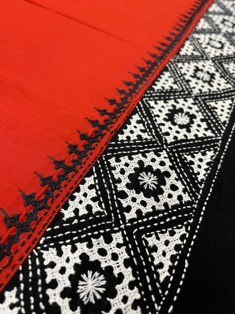 PKUBP79 Premium Dual Color Kutchwork Blouse Piece