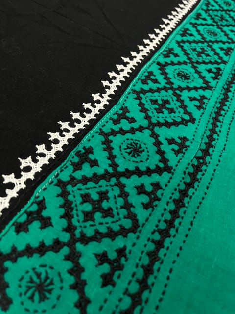 PKUBP106 Premium Dual Color Kutchwork Blouse Piece