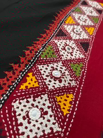 PKUBP107 Premium Dual Color Kutchwork Blouse Piece