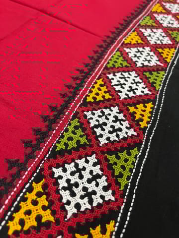 PKUBP109 Premium Dual Color Kutchwork Blouse Piece