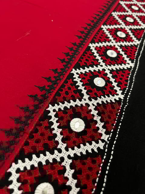 PKUBP111 Premium Dual Color Kutchwork Blouse Piece