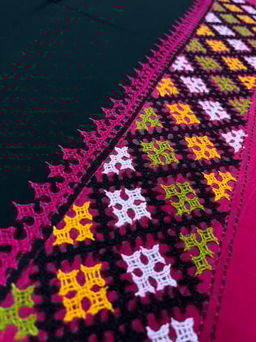 PKUBP115 Premium Dual Color Kutchwork Blouse Piece