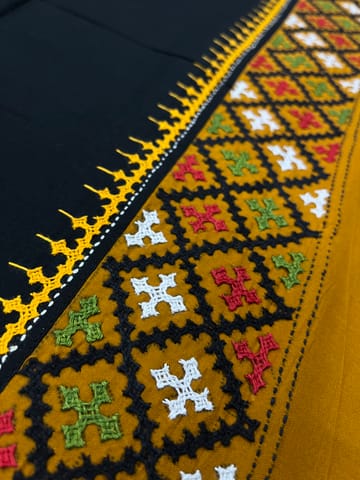 PKUBP117 Premium Dual Color Kutchwork Blouse Piece