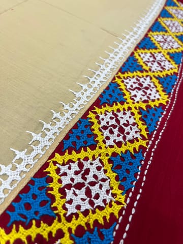 PKUBP118 Premium Dual Color Kutchwork Blouse Piece