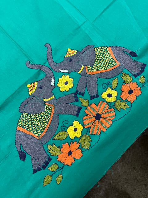 DKBP47 Designer Kanthawork Blouse Piece