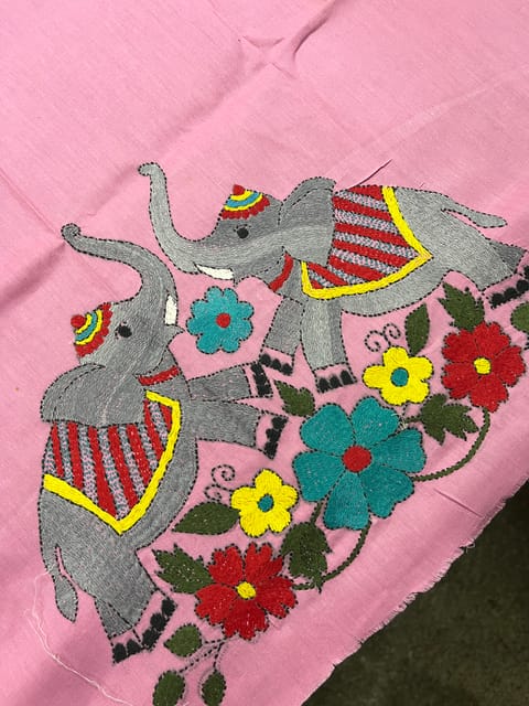 DKBP60 Designer Kanthawork Blouse Piece