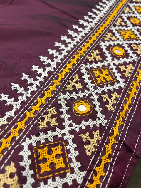 Art Silk Kutchwork Blouse Piece