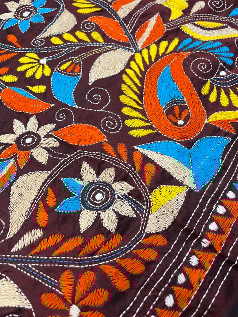 SKABP38 Art Silk Kanthawork Blouse Piece