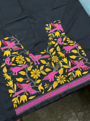 SKABP58 Art Silk Kanthawork Blouse Piece