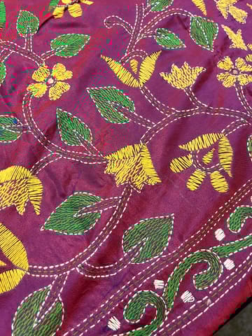 SKABP73 Art Silk Kanthawork Blouse Piece