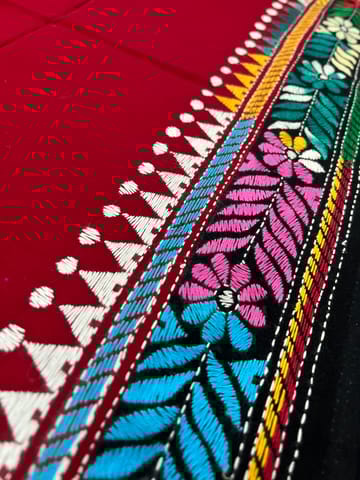 BKABP29 Dual Color Kanthawork Blouse Piece