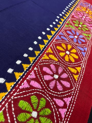 DKABP34 Dual Color Kanthawork Blouse Piece