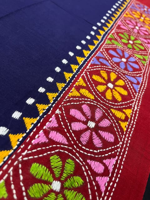 DKABP34 Dual Color Kanthawork Blouse Piece