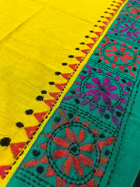 DKABP58 Dual Color Kanthawork Blouse Piece