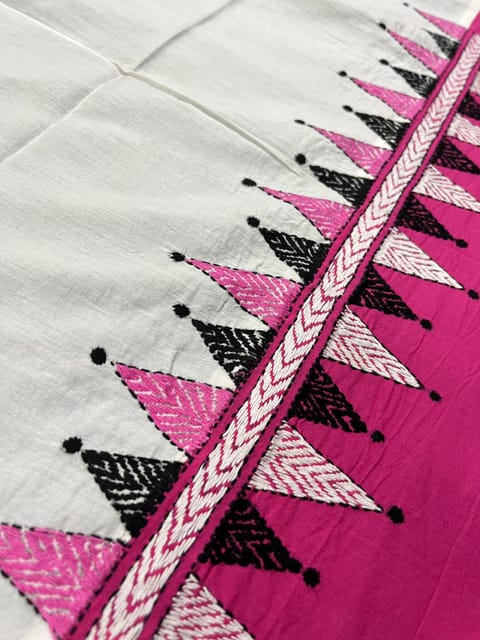 DKABP59 Dual Color Kanthawork Blouse Piece