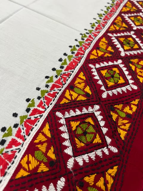 DKABP61 Dual Color Kanthawork Blouse Piece