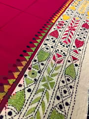 DKABP2 Dual Color Kanthawork Blouse Piece