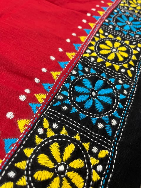 DKABP65 Dual Color Kanthawork Blouse Piece