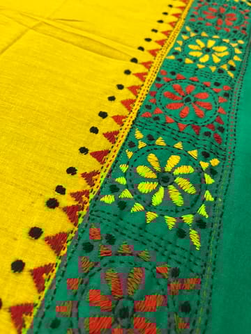 DKABP66 Dual Color Kanthawork Blouse Piece