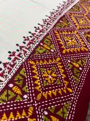 DKABP68 Dual Color Kanthawork Blouse Piece