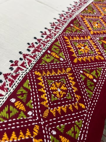 DKABP68 Dual Color Kanthawork Blouse Piece