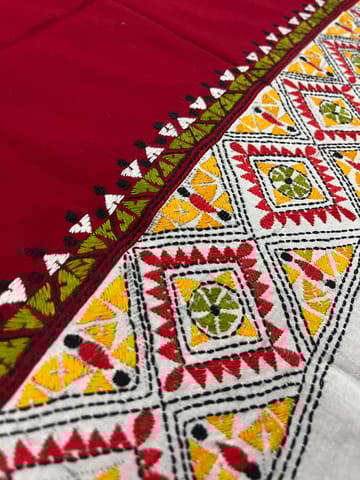 DKABP70 Dual Color Kanthawork Blouse Piece