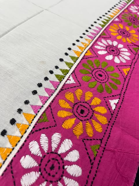 DKABP71 Dual Color Kanthawork Blouse Piece