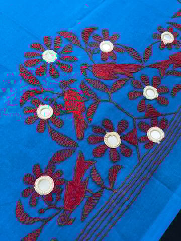 BTBP3 Bird Theme Kanthawork Blouse Piece