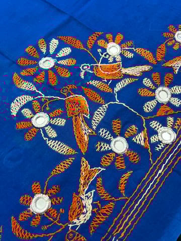 BTBP5 Bird Theme Kanthawork Blouse Piece