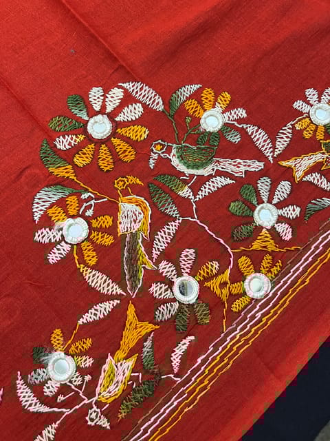 BTBP6 Bird Theme Kanthawork Blouse Piece