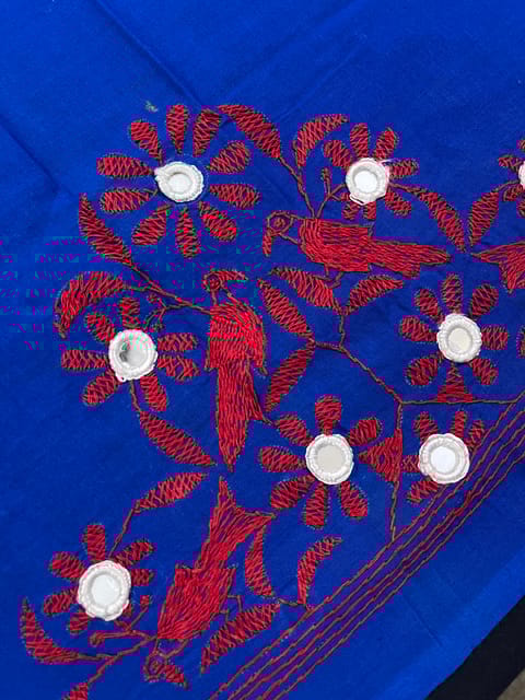 BTBP9 Bird Theme Kanthawork Blouse Piece