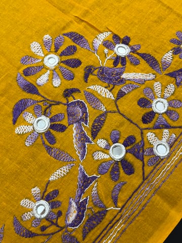 BTBP11 Bird Theme Kanthawork Blouse Piece